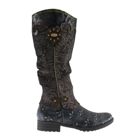 Laura Vita Stiefel in Übergrößen Schwarz Gacmayo 15 Noir große